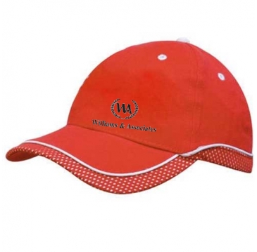 Brushed Heavy Cotton with Peak & Crown Mesh Trim and Piping