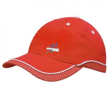 Brushed Heavy Cotton with Peak & Crown Mesh Trim and Piping