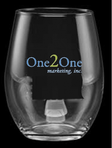 15 oz. Stemless White Wine - Deep Etched