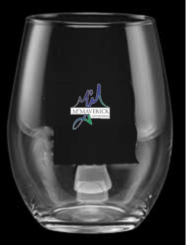 15 oz. Stemless White Wine - Deep Etched