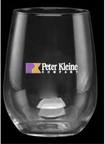 9 oz. Stemless White Wine - Deep Etched