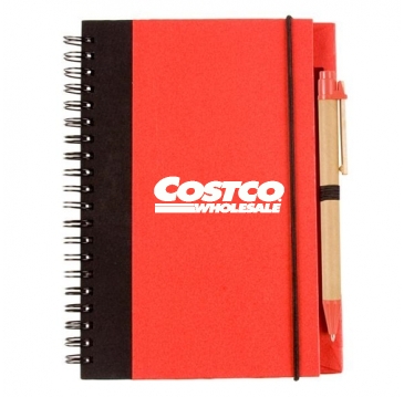 Contrast Paperboard Spiral Notebook & Pen 5.5" X 7.125" ( 50-Pack