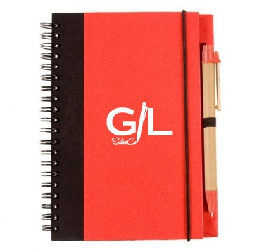 Contrast Paperboard Spiral Notebook & Pen 5.5" X 7.125" ( 50-Pack