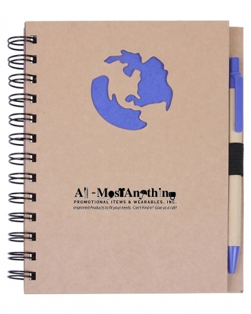 EcoShapes Recycled Die Cut Notebook: Globe