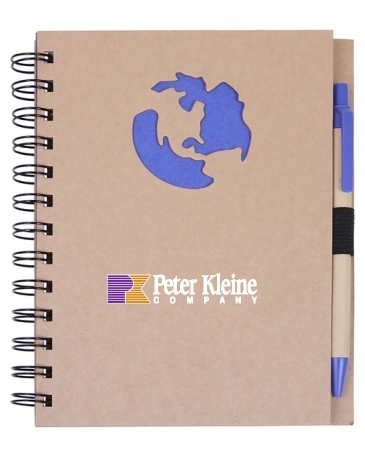 EcoShapes Recycled Die Cut Notebook: Globe