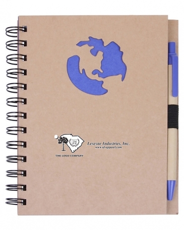 EcoShapes Recycled Die Cut Notebook: Globe