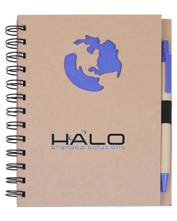 EcoShapes Recycled Die Cut Notebook: Globe