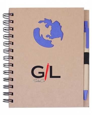 EcoShapes Recycled Die Cut Notebook: Globe