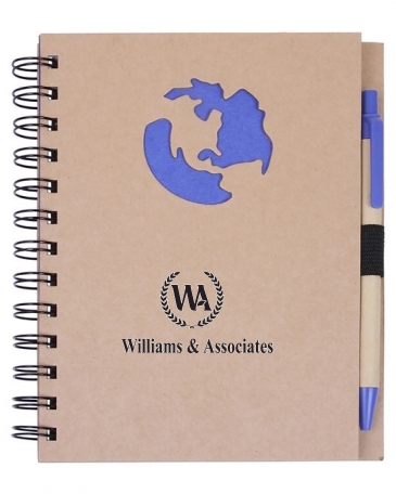 EcoShapes Recycled Die Cut Notebook: Globe