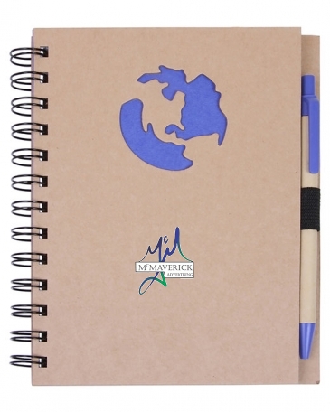 EcoShapes Recycled Die Cut Notebook: Globe