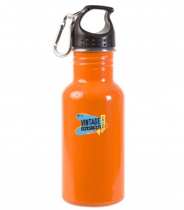 17oz Stainless Steel Adventure Water Bottle With Carabiner ( 50-P