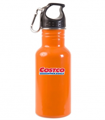17oz Stainless Steel Adventure Water Bottle With Carabiner ( 50-P