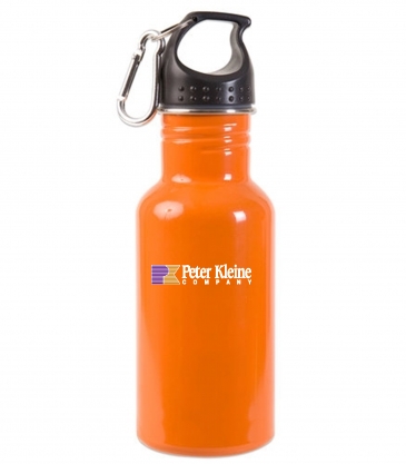 17oz Stainless Steel Adventure Water Bottle With Carabiner ( 50-P