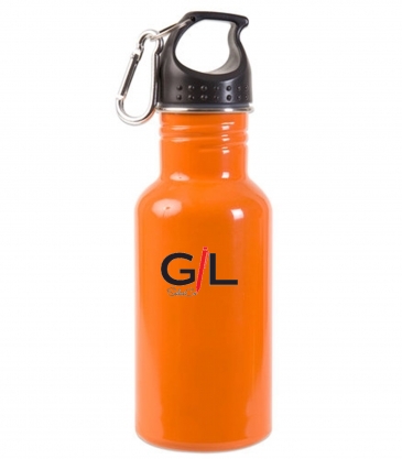 17oz Stainless Steel Adventure Water Bottle With Carabiner ( 50-P