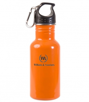 17oz Stainless Steel Adventure Water Bottle With Carabiner ( 50-P