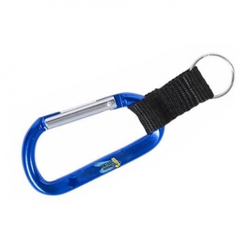 Carabiner with Strap and Split Ring