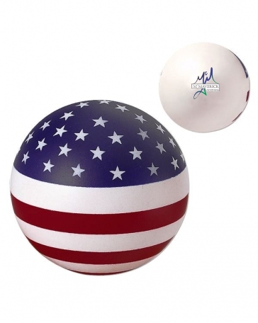 USA Patriotic Round Ball Stress Reliever