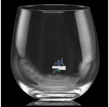 16.75 oz. Stemless Red Wine Glass - Deep Etched