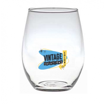 21 oz. Stemless White Wine - Deep Etched