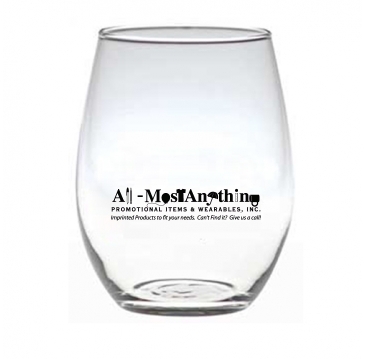 21 oz. Stemless White Wine - Deep Etched
