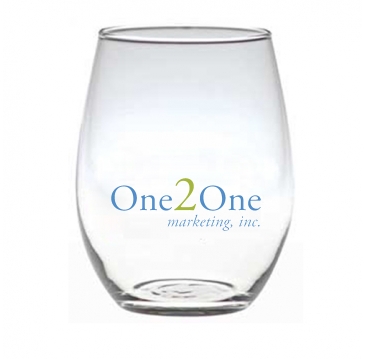 21 oz. Stemless White Wine - Deep Etched