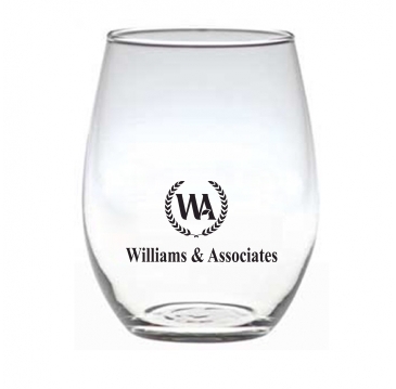 21 oz. Stemless White Wine - Deep Etched