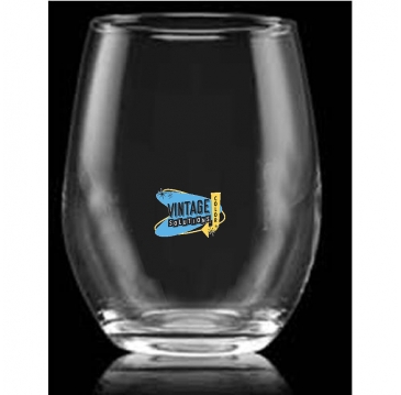17 oz. Vina Stemless White Wine - Deep Etched