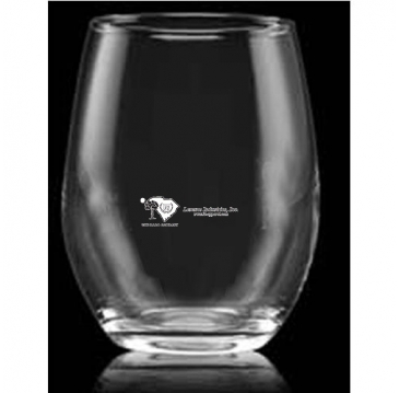 17 oz. Vina Stemless White Wine - Deep Etched