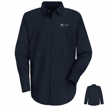 Navy L/S Work Shirt Cotton