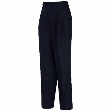 Ladies Navy Pleated Pants