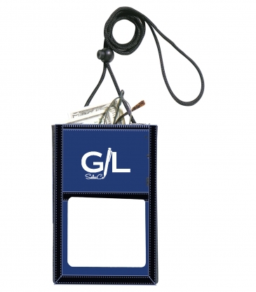 420D Polyester 5 Function Tradeshow Badgeholder and Neck Wallet