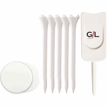 5 Performance Tees 3 1/4", 2 Ball Markers, 1 Single Prong Plastic