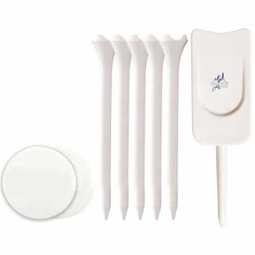 5 Performance Tees 3 1/4", 2 Ball Markers, 1 Single Prong Plastic