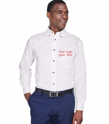 Men's Easy Blend™ Long-Sleeve Twill Shirt with Stain-Release