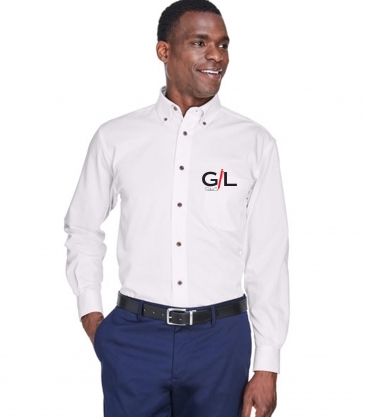 Men's Easy Blend™ Long-Sleeve Twill Shirt with Stain-Release