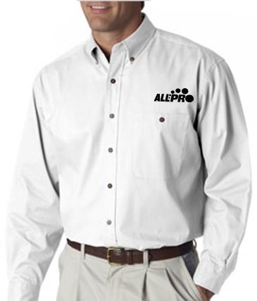 Men's Sanded Gabardine Long-Sleeve Shirt