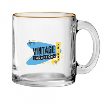 13 oz. Clear Glass Coffee Mug