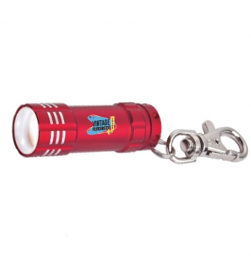 Mini Aluminum LED Flashlight With Key Clip