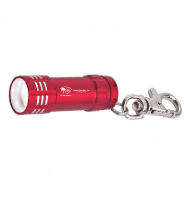 Mini Aluminum LED Flashlight With Key Clip