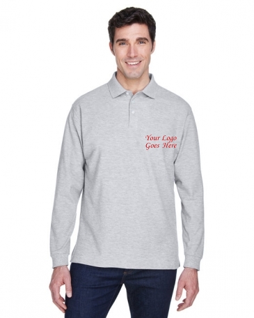 Men's Pima Piqué Long Sleeve Polo