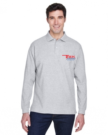Devon & Jones Men's Pima Piqué Long-Sleeve Polo