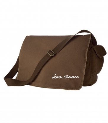 Pigment-Dyed Raw Edge Messenger Bag