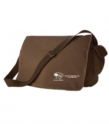 Authentic Pigment Pigment-Dyed Raw-Edge Messenger Bag