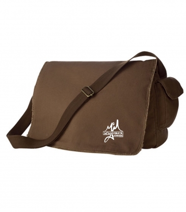 Authentic Pigment Pigment-Dyed Raw-Edge Messenger Bag