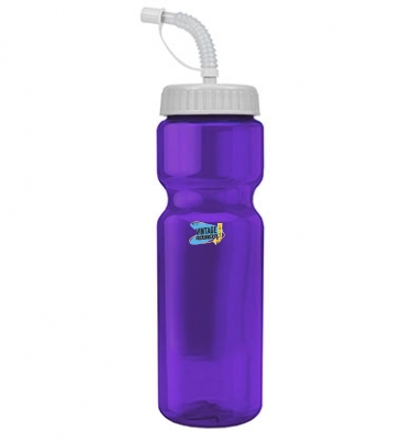 Champion - 28 oz. Trans. Clr Bottle- Straw Lid