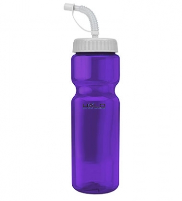 Champion - 28 oz. Trans. Clr Bottle- Straw Lid