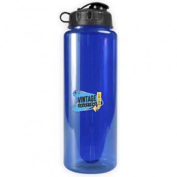The Guzzler - 32 oz. Transparent Bottle - Flip Lid