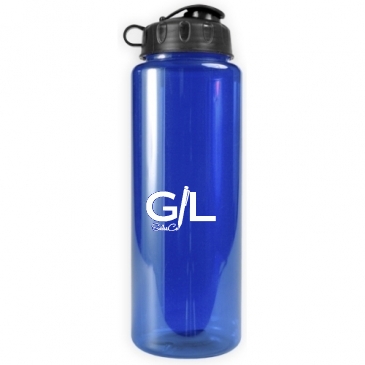The Guzzler - 32 oz. Transparent Bottle - Flip Lid