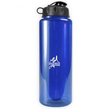 The Guzzler - 32 oz. Transparent Bottle - Flip Lid