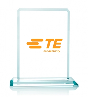 Clipped Jade Crystal Award